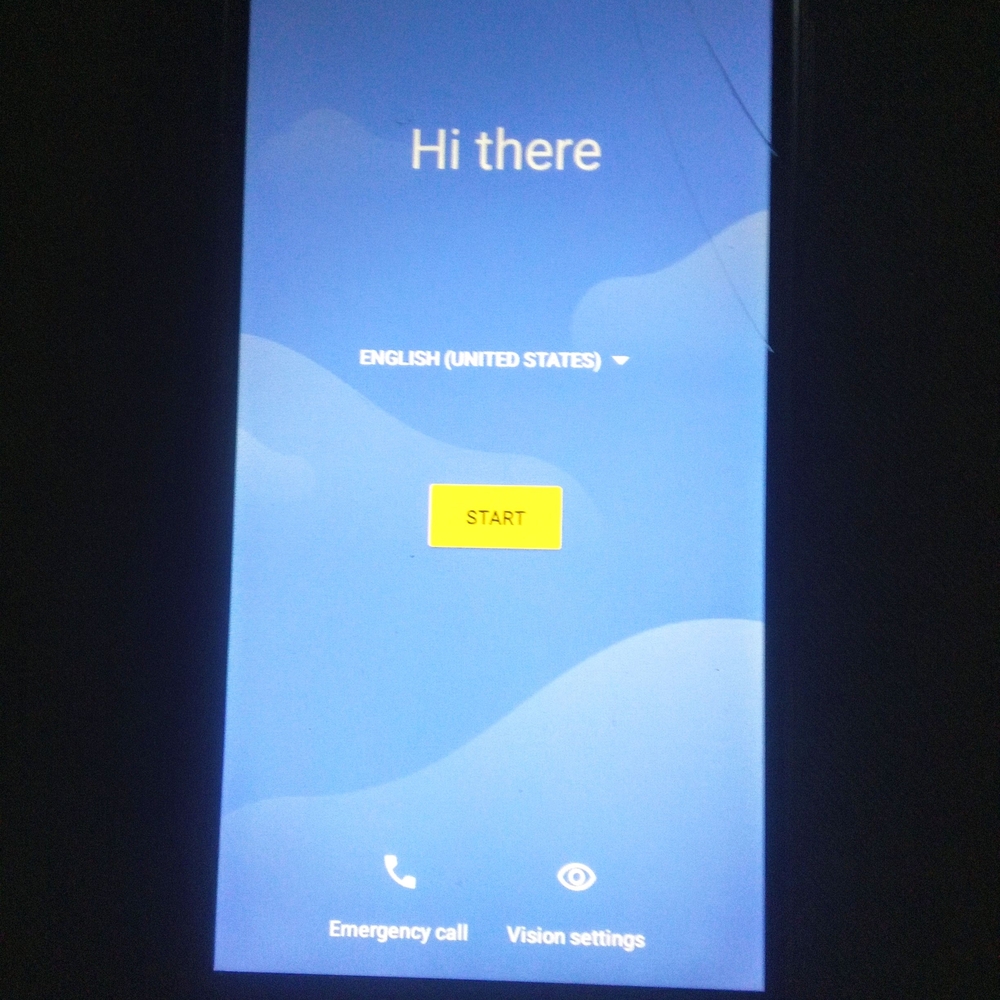 Black Smartphone with Blue Screen